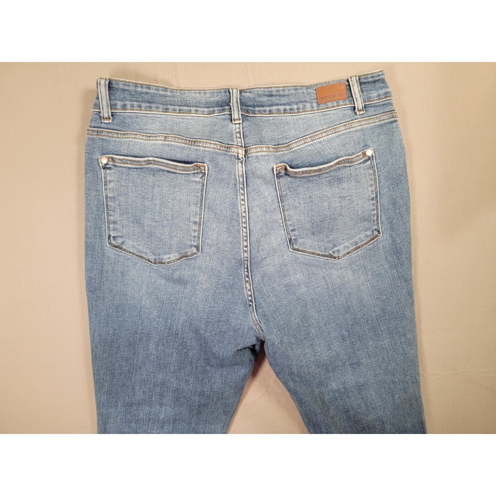 Judy Blue Jeans Women 18W High Rise Bootcut Distressed Stretch Denim Medium Wash - Picture 5 of 11